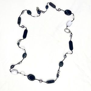 Silpada Grey Pearl, Black and Silver Necklace (N1796)